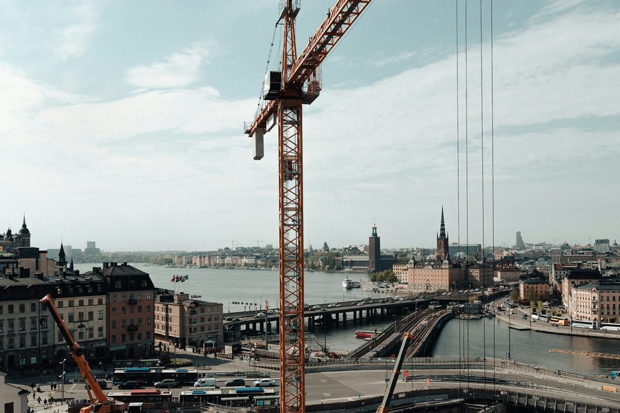 Grossbaustelle in der Stadt
